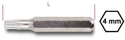 Beta 4-mm bits voor schroeven met Tamper Resistant Torx® profiel 1256RTX 7 - 012560052