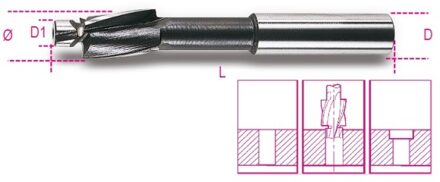 Beta 421 8 Verzinkboren met geleiderpin | fijne spoed | vervaardigd uit HSS - 004210008 004210008