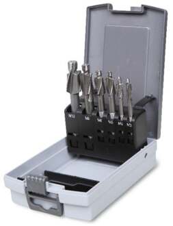 Beta 421/SP6 6-delig set van verzinkboren met geleiderpin | fijne spaangroef | vervaardigd uit HSS - 004210019 004210019