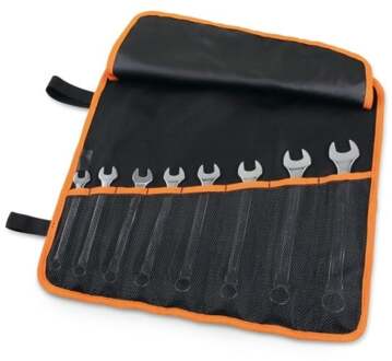 Beta 42SLIM/B8NI Set van 8 ringsleutels met dunne bekken in foudraal van duurzaam polyester - 000420478 000420478