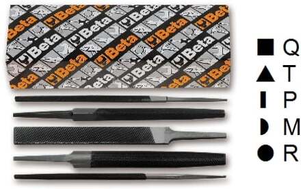 Beta 5-delig set halfzoete vijlen, zonder handgreep 1718A6/S5 - 017180030
