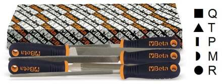 Beta 5-delig set halfzoeten vijlen met handgreep 1719BMA12/S5 - 017190361
