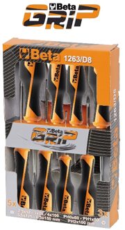 Beta 6-delig set schroevendraaiers (art.1260, 1262) 1263/D6 - 012630006
