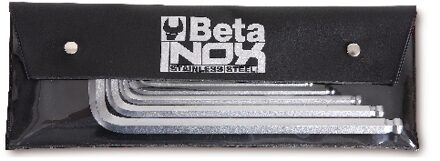 Beta ?6-delig set van haakse zeskant stiftsleutel, vervaardigd uit roestvaststaal, in etui 96BPINOX/B9 - 000961456