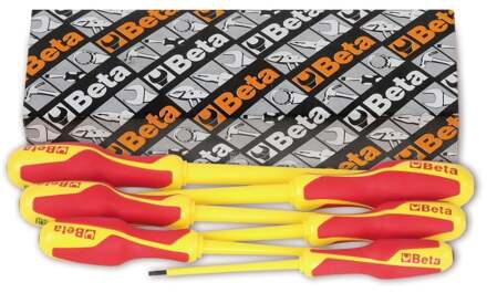 Beta 6-delige set schroevendraaiers voor verzonken sleufschroeven (art. 1274MQ) 1274MQ/S6 - 012740751