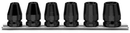 Beta 6-delige set slagdoppen voor Torx® schroeven (art. 720FTX) op support 720FTX/SB6 - 007200450