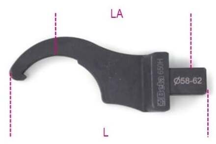 Beta 650H 14X18-80/90 Haaksleutels voor momentsleutels | rechthoekinge aansluiting - 006500980 006500980