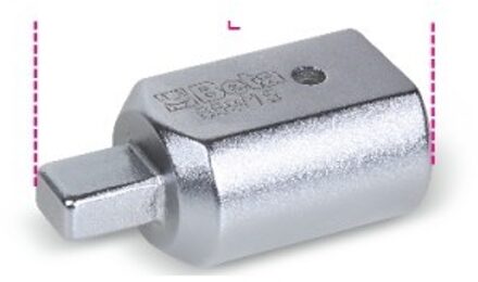 Beta 659/15 Adapter met rechthoekige insteek van (14x18 mm) en aandrijf van (9x12 mm) - 006590815 006590815