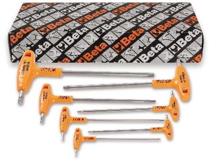 Beta ?7-delig set van haakse zeskant stiftsleutels met krachthandgreep, vervaardigd uit roestvast staal 96TINOX-AS/S7 - 000961877