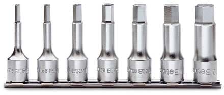 Beta 7-delige set schroevendraaierdoppen voor binnenzeskant schroeven (art. 910ME) met support 920ME/SB7 - 009200519