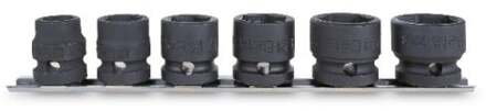 Beta 720S/SB6 6 delig set van slagdoppen | korte uitvoering | 1/2" aandrijfvierkant | met ophangrek ?: 13 - 007200906 007200906