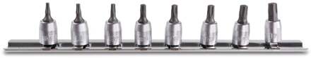 Beta 8-delig set schroevendraaierdoppen voor Torx® schroeven (artikel 900TX) op een houder 900TX/SB8 - 009000730