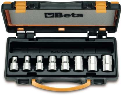 Beta 8-delige set dopsleutels voor Torx® schroeven (art. 910FTX) in kistje 920FTX/C8 - 009200391