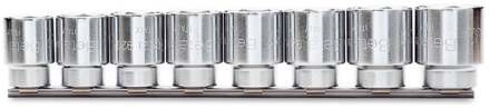 Beta 8-delige set dopsleutels zeskant (art. 920A) met support 920A/SB8 - 009200042