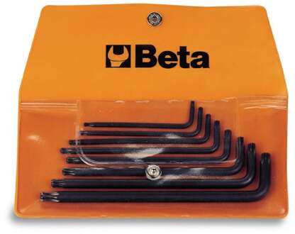 Beta 8-delige set haakse stiftsleutels met Tamper Resistant Torx® profiel (art. 97RTX) in etui 97RTX/B8 - 000970260