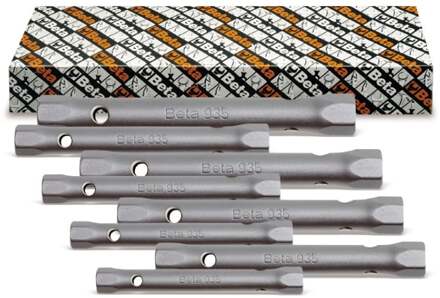 Beta 8-delige set pijpsleutels, zeskant en lichte uitvoering (art. 935) 935/S8 - 009350181