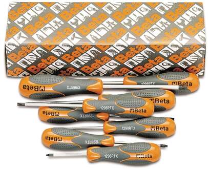 Beta 8-delige set schroevendraaiers voor Tamper Resistant Torx® schroeven (art. 1298RTX) 1298RTX/S8 - 012980308