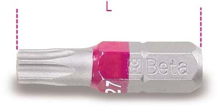 Beta 860rtx 20-bit 1/4 tamper resistant torx gekleurd