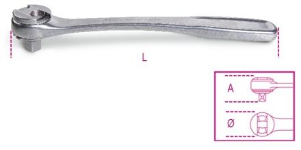 Beta 920/55INOX 1/2" omschakelbare ratel | 72 tands | vervaardigd uit roestvast staal - 009203882 009203882