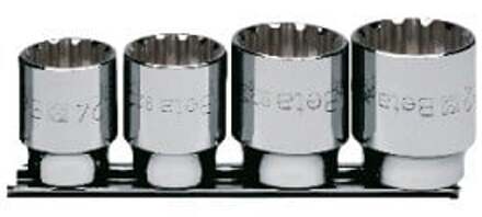 Beta 920U/SB4 Set van gearlock dopsleutels | 1/2" aandrijfvierkant | voor zeskant moeren | verchroomd - 009201744 009201744