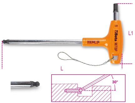 Beta 96Tbp-Hs 2,5-Zeskant Stiftsleut.Kogelkop - 000964685