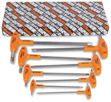 Beta 96TINOX/S8 8-delig set van haakse zeskant stiftsleutels met krachthandgreep | vervaardigd uit roestvast staal - 000961954 000961954