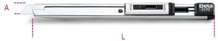 Beta Afbreekmes, plat model, geleverd met twee extra messen 1770 - 017700001