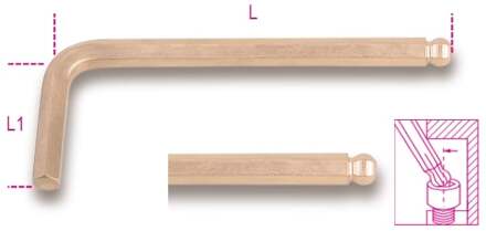 Beta Ball head ?offset hexagon key wrenches, sparkproof 96BA/BP 10 - 000961810