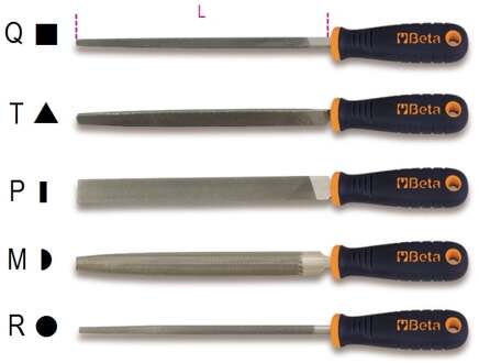 Beta basterd vijlen, 10", kunststof handgreep 1719BMD10/M - 017190247