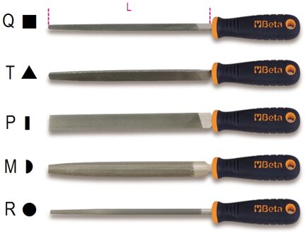 Beta basterd vijlen, 10", kunststof handgreep 1719BMD10/P - 017190245