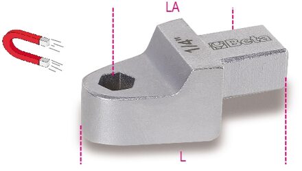 Beta ?Bithouder toebehoren voor momentsleutels, rechthoekige aansluiting 621P 1/4 - 006210000