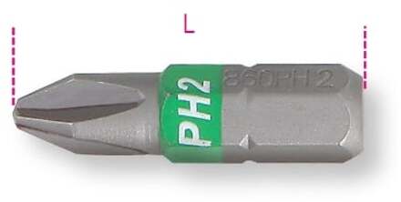 Beta Bits voor kruiskopschroeven met Phillips(R) profiel, gekleurd 860PH 4 - 008600250