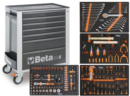 Beta BW 2400S G7/E-S Gereedschapswagen met 7 laden, gevuld met gereedschap | 240 Delig - 024006322