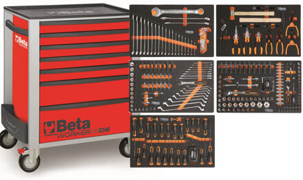 Beta BW 2400S R7/E-M Gereedschapswagen met 7 laden, gevuld met gereedschap | 309 Delig - 024006326