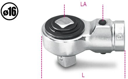Beta Doorsteek ratelkop voor momentsleutels 614/50 - 006140002