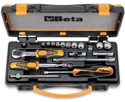 Beta Doppendoos met 11 twaalfkant dopsleutels en 8 toebehoren 900MB/C19 - 009000977