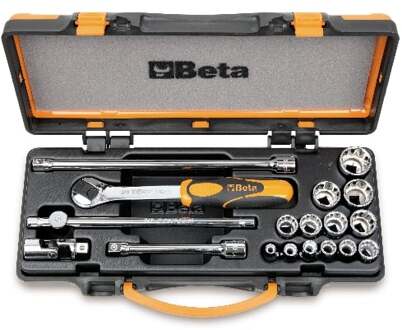 Beta Doppendoos met 13 twaalfkant dopsleutels en 5 toebehoren 910AS/C13 - 009100925