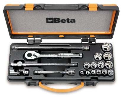 Beta Doppendoos met 13 twaalfkant dopsleutels en 5 toebehoren 910AS/MBM-C18 - 009100926