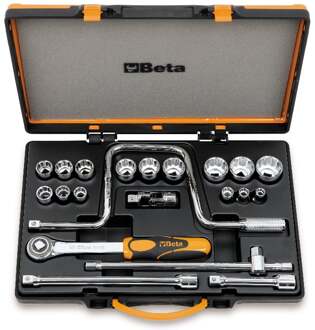 Beta Doppendoos met 15 twaalfkant dopsleutels en 6 toebehoren 920AS/C15 - 009200947