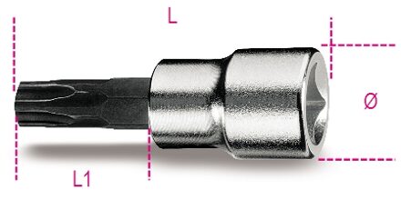 Beta Dopsleutel voor 5-sterrige kopschroeven 910PT 40 - 009100540