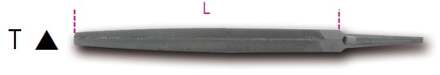 Beta Driehoekige halfzoete vijlen, zonder handgreep 1718A10/T - 017180043