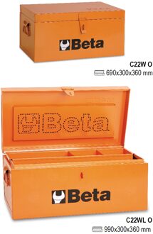 Beta Gereedschapskisten vervaardigd uit plaatstaal. Binnenzijde met hout bekleedt voor betere bescherming van het gereedschap C22WL-O - 022000299