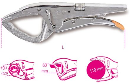 Beta Griptang met grote bekbreedte en dubbel verstelbaar 1051L - 010510100