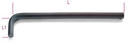 Beta Haakse inbussleutels, lange uitvoering gebruneerd 96L 6 - 000960860