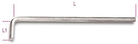 Beta Haakse inbussleutels, lange uitvoering verchroomd 96LC 2 - 000960320