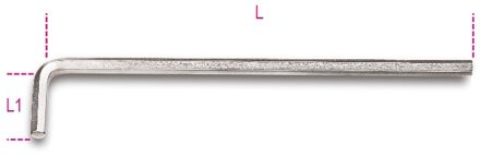 Beta Haakse inbussleutels, lange uitvoering verchroomd 96LC 7 - 000960328