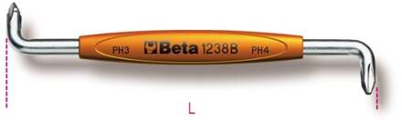 Beta Haakse schroevendraaier voor Phillips® kruiskopschroeven 1238B 1-2 - 012380201