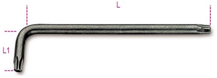 Beta Haakse stiftsleutels met Tamper Resistant Torx® profiel 97RTX 40 - 000970240