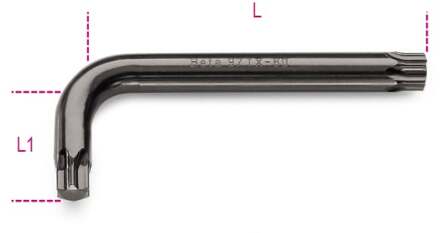 Beta Haakse stiftsleutels voor Torx® schroeven 97TX 60 - 000970060