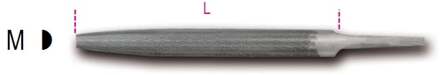 Beta Halfronde basterd vijlen, zonder handgreep 1718A10/M - 017180047